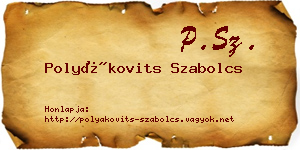 Polyákovits Szabolcs névjegykártya